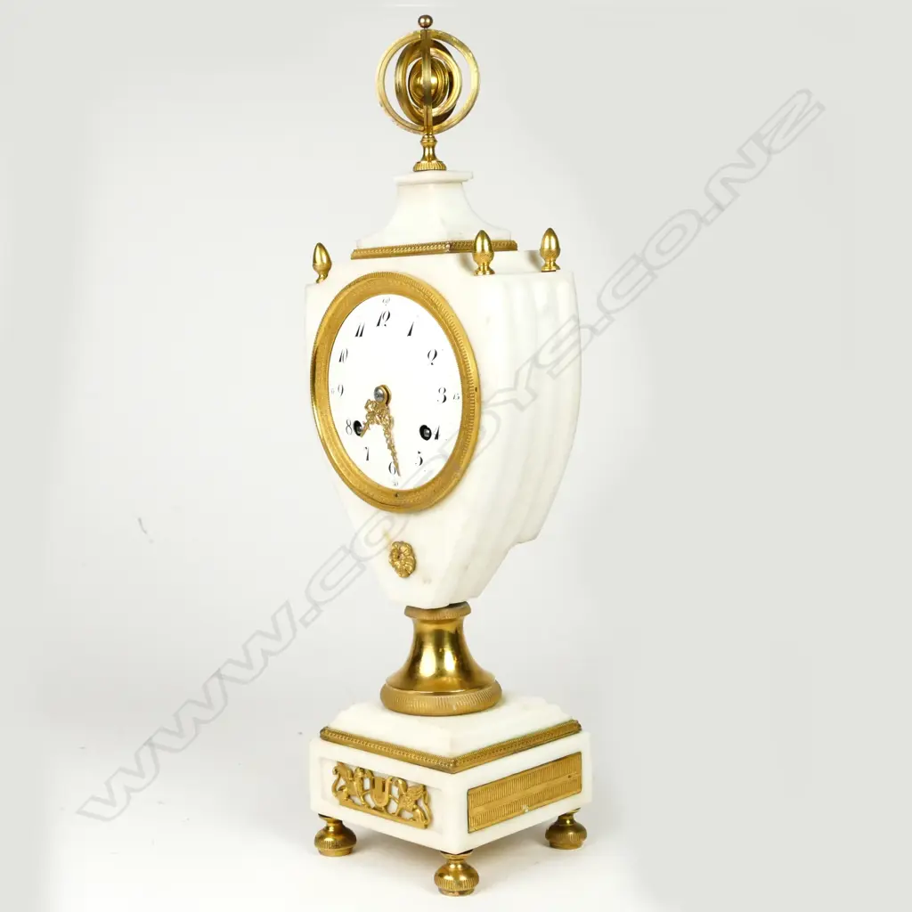 A French Empire marble vase shaped clock Image 1++