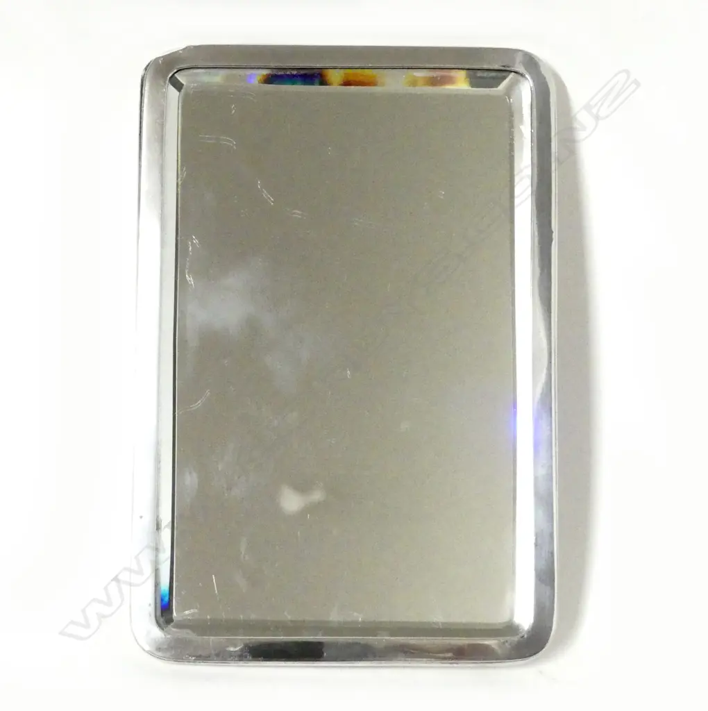 A silver framed easel backed vanity mirror Image 1++