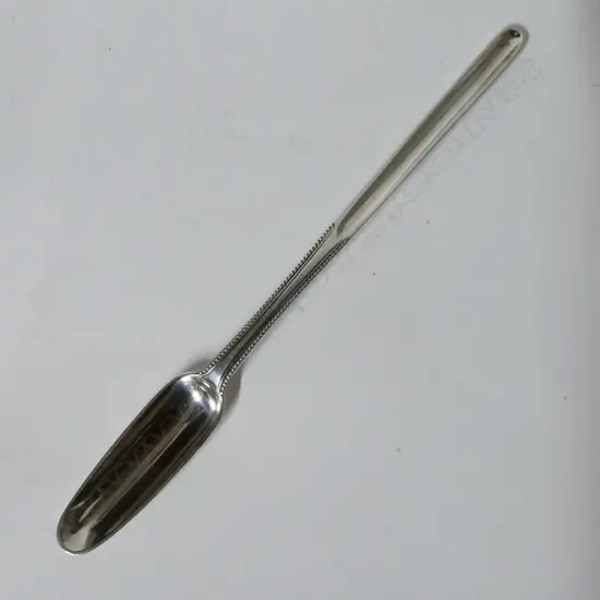 A George III silver double ended marrow scoop