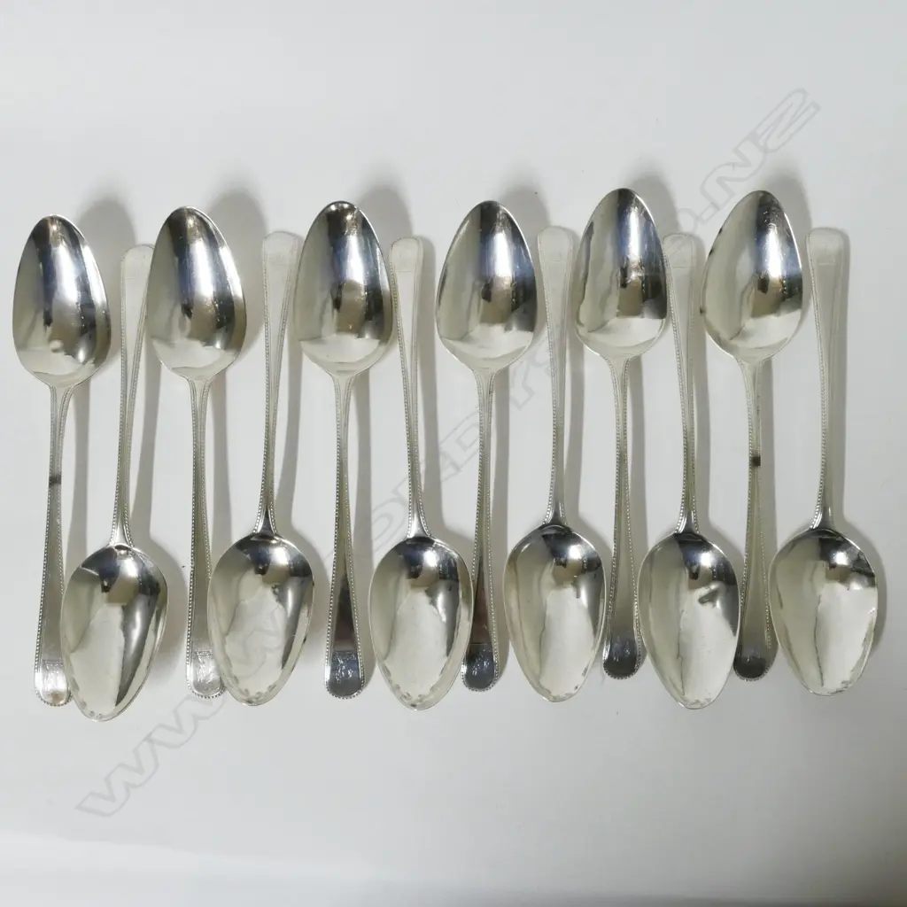 12 George III silver tablespoons Image 1++
