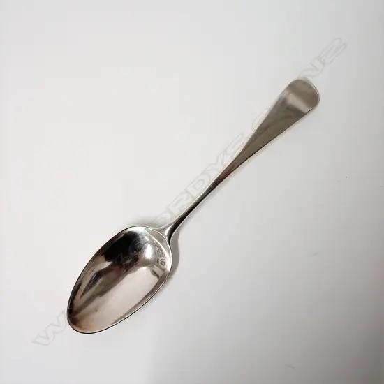 An early George III silver bottom marked tablespoon