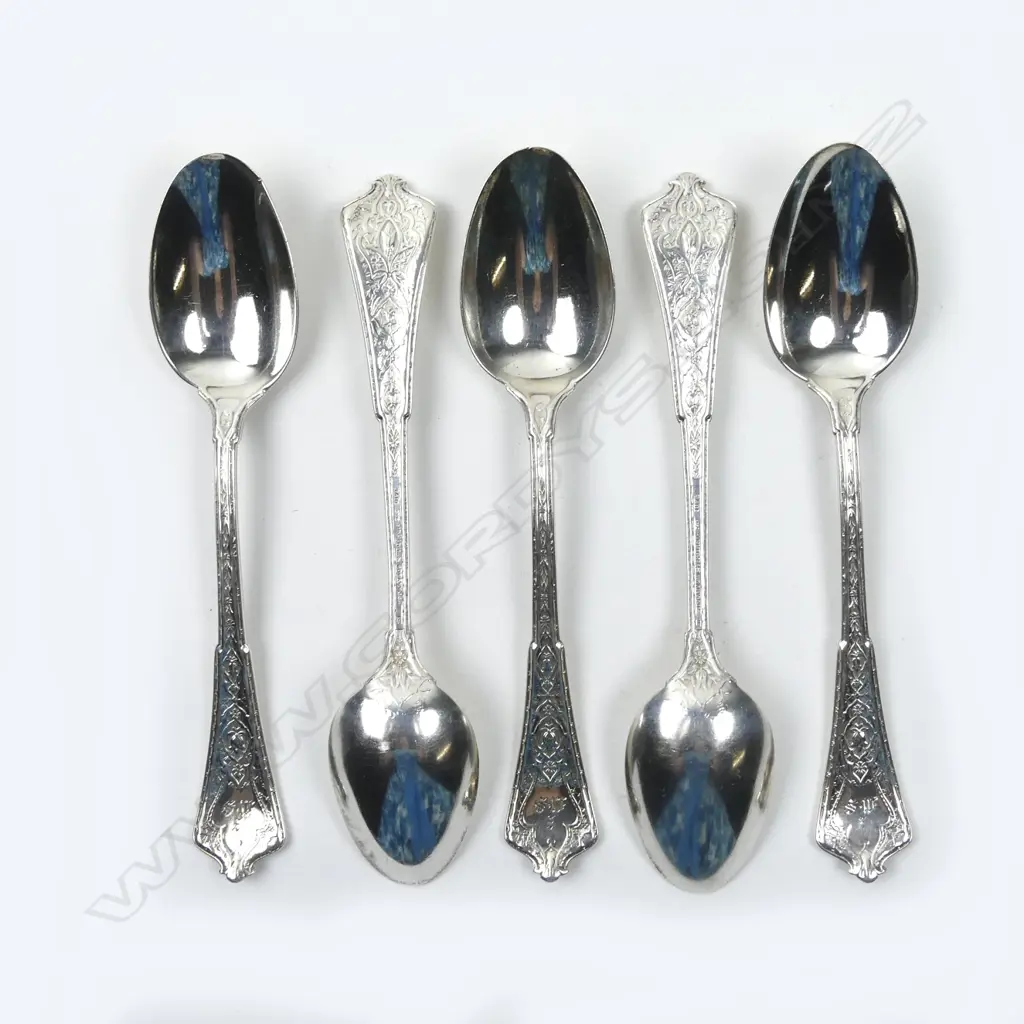Five Tiffany & Co. sterling silver dessert spoon Image 1++