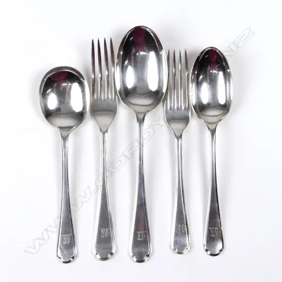 A part set of silver cutlery