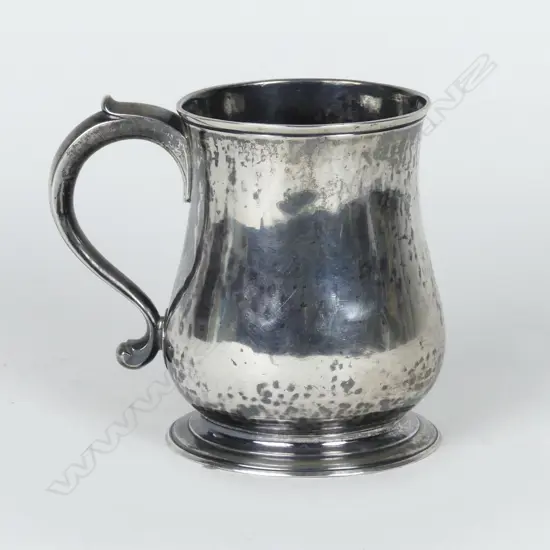 A George II silver ale mug