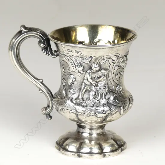 A William IV silver christening mug