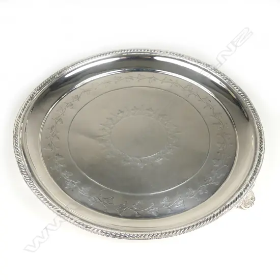 A Victorian silver salver