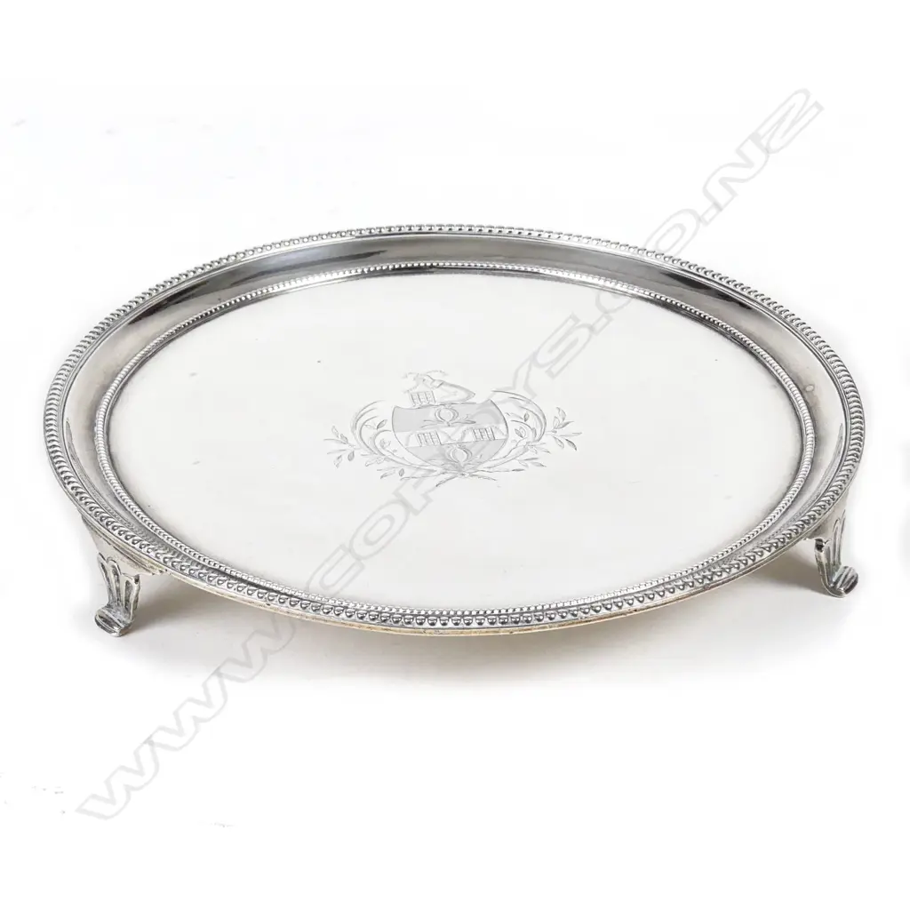 A George III silver waiter Image 1++