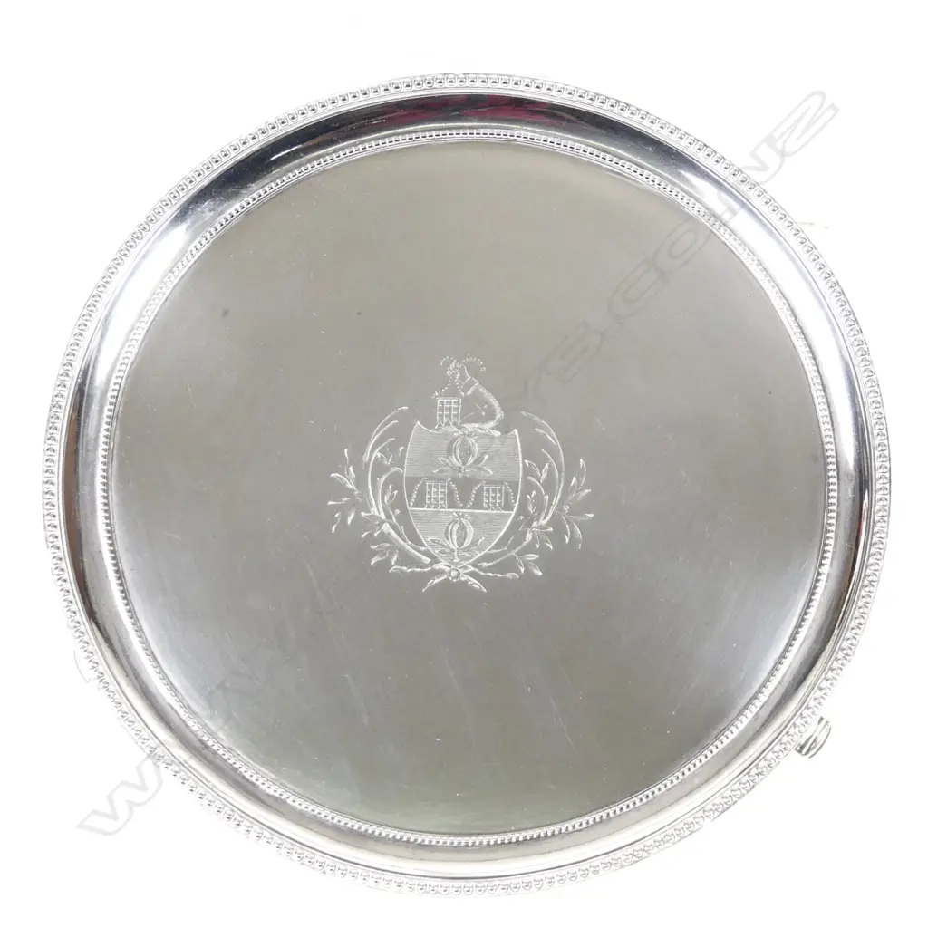 A George III silver waiter Image 1++