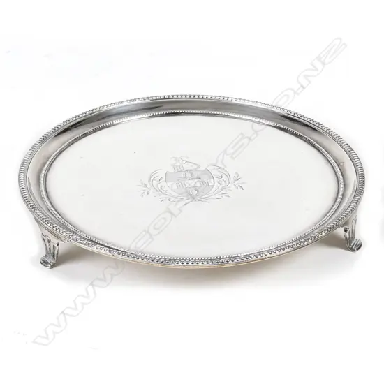 A George III silver waiter