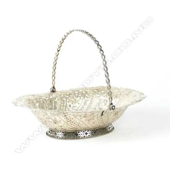 A George III large silver basket