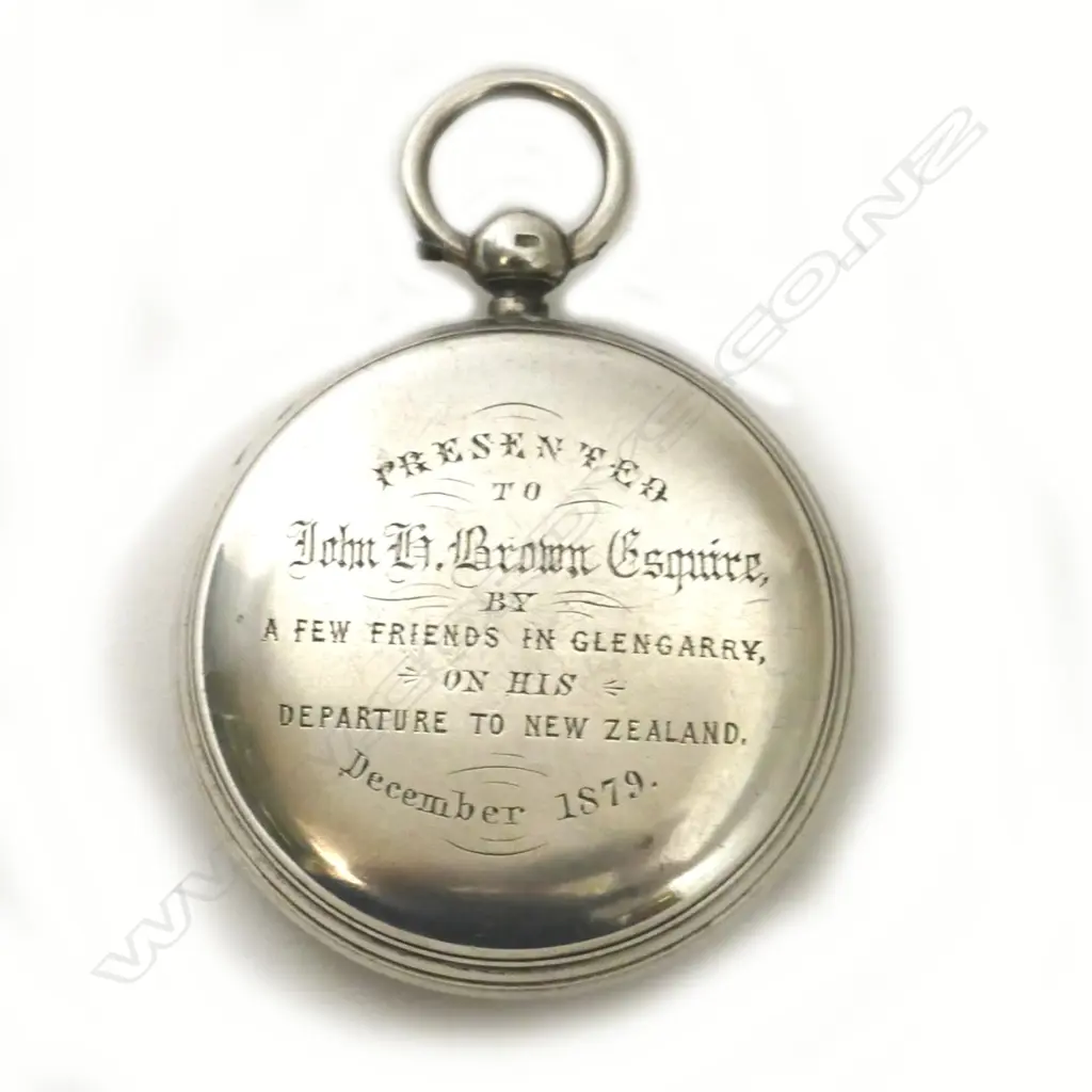 A Victorian silver cased Aird & Thomson pocket barometer Image 1++