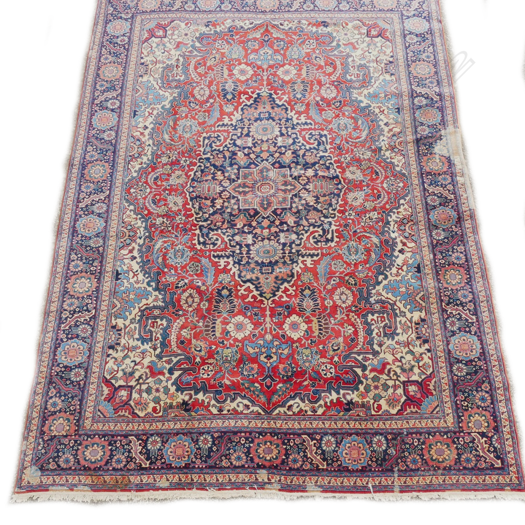 An old Persian Tabriz hand knotted carpet Image 1++