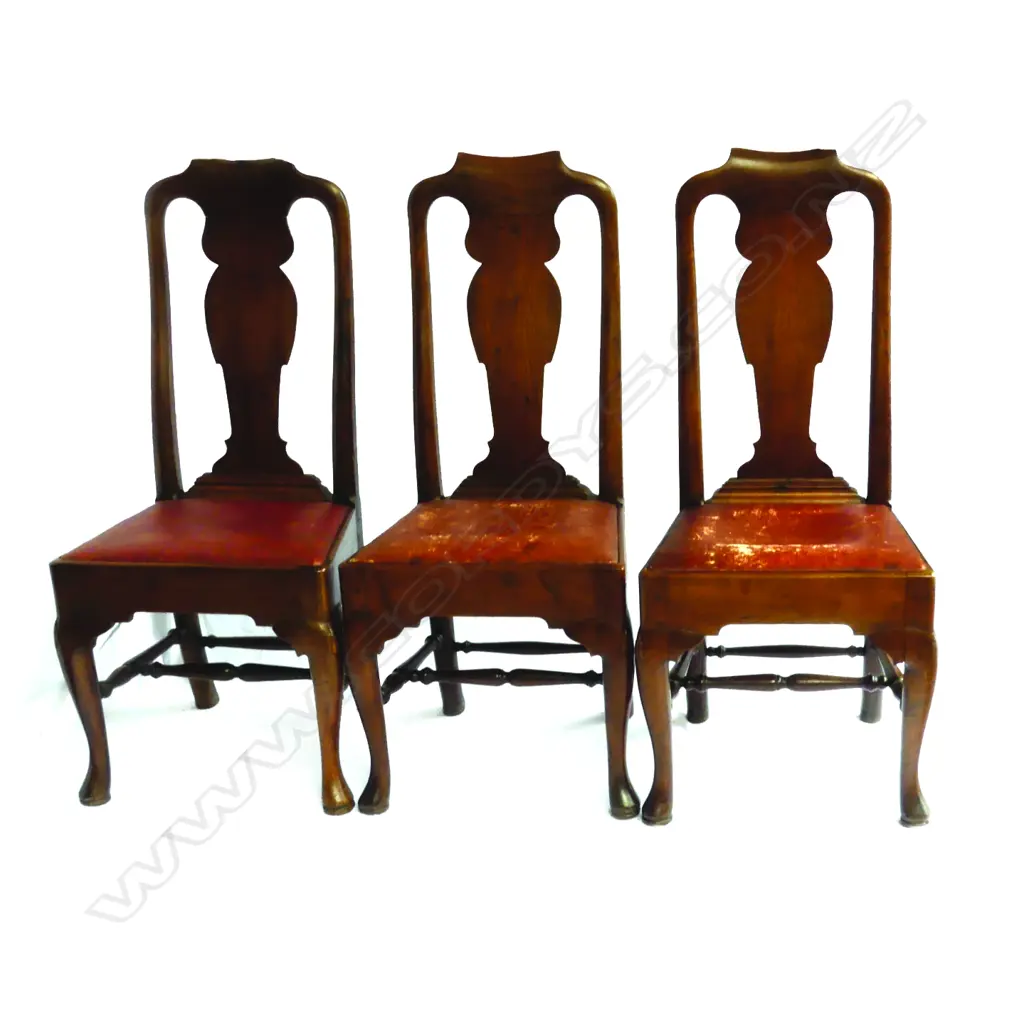 Three Georgian oak country chairs Image 1++