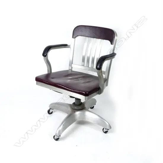 An American 'Good Form' aluminium swivel office chair