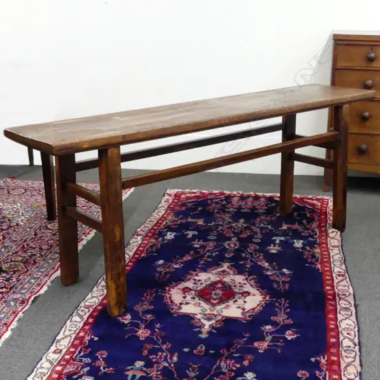 A fruitwood provincial console table