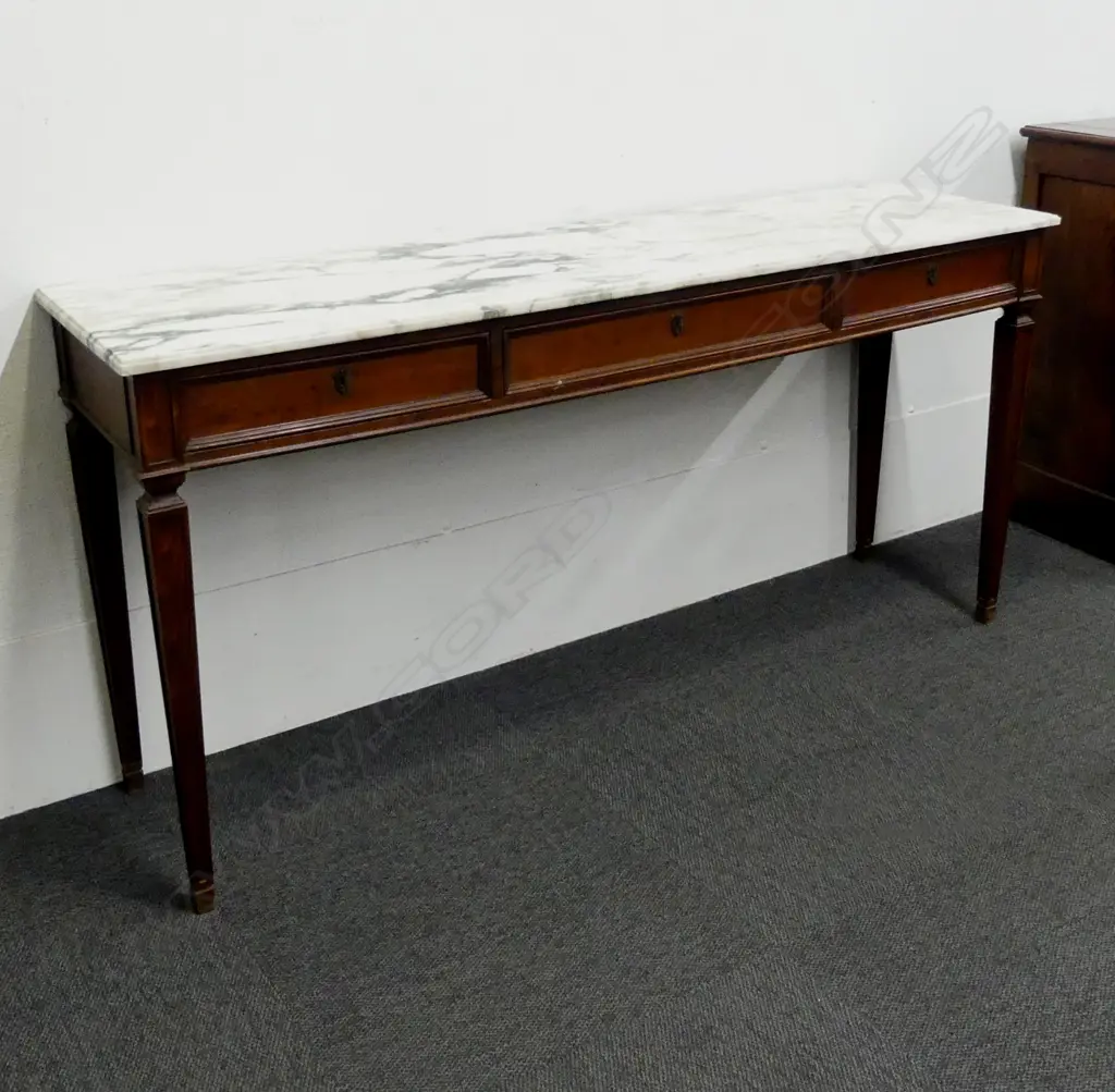 A French mahogany marble top buffet Image 1++