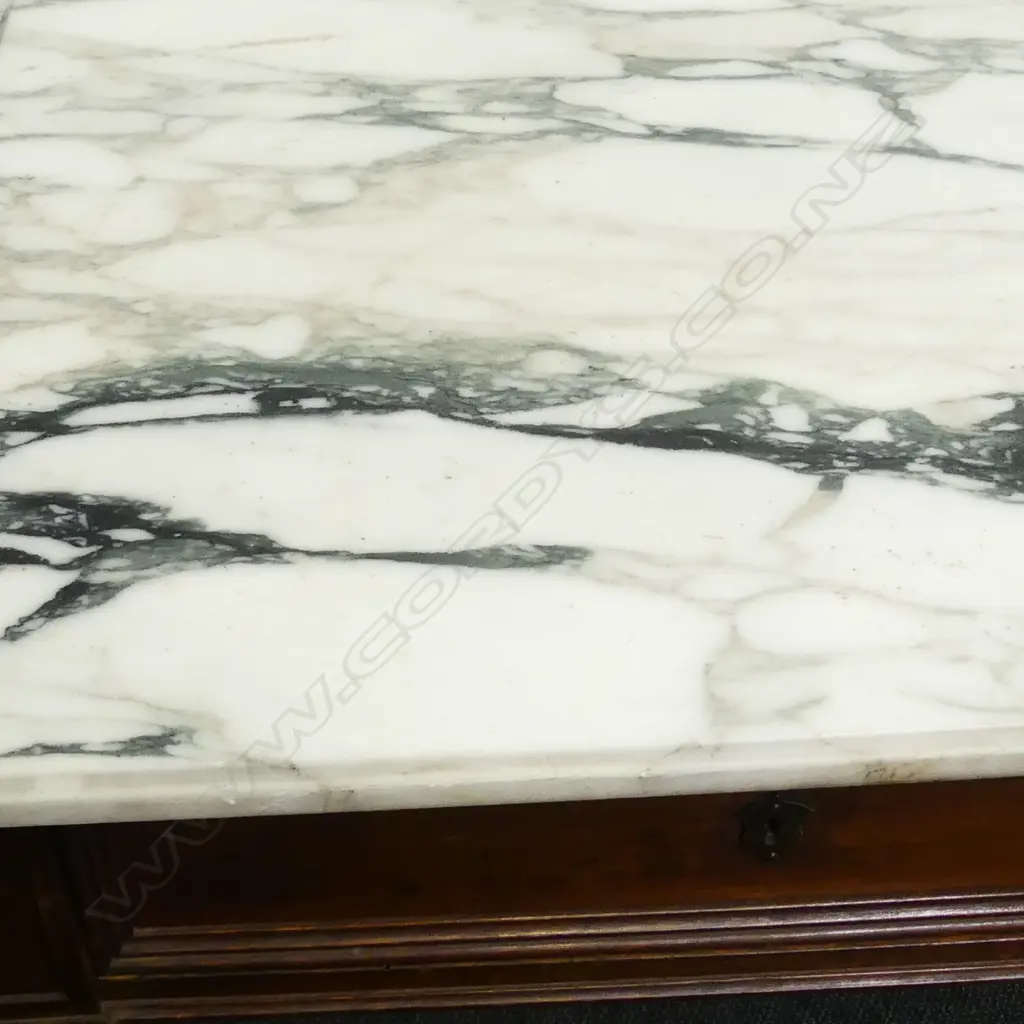 A French mahogany marble top buffet Image 1++