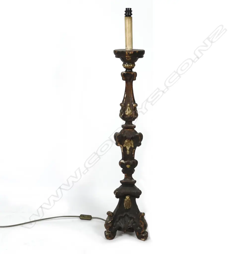 An Italian baroque candlestick lamp Image 1++