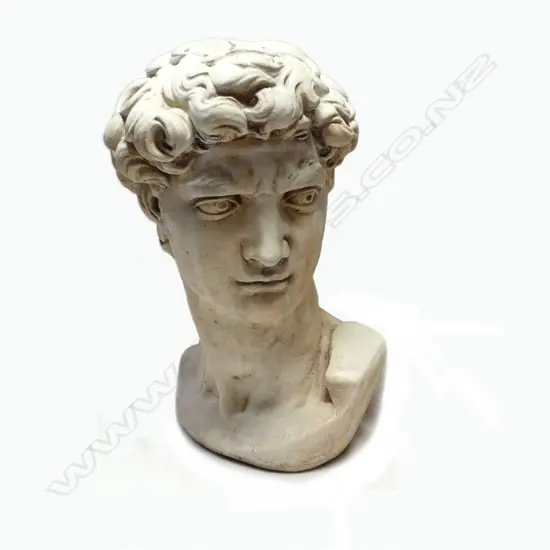 A large and heavy sculptural head