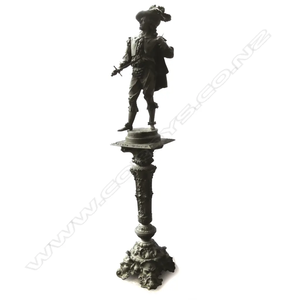 An early 1900s spelter figurine on stand of Don Juan Image 1++