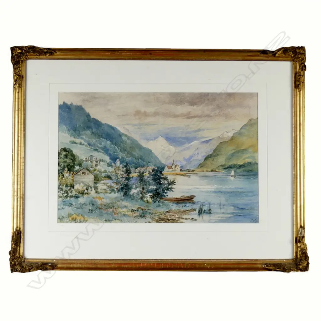 P DAWS W/C EUROPEAN LAKE & VILLAGE L'SCAPE Image 1++