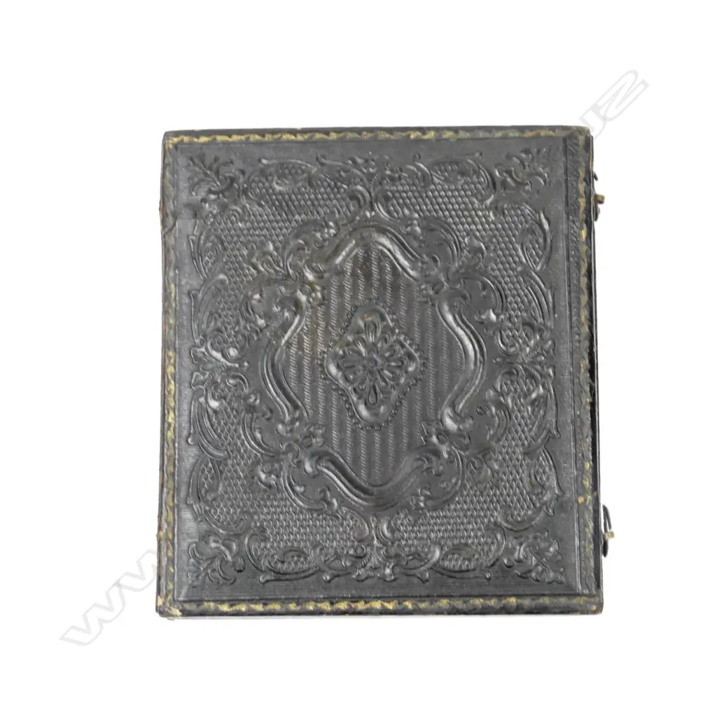 An embossed leather cased daguerreotype photograph Image 1++