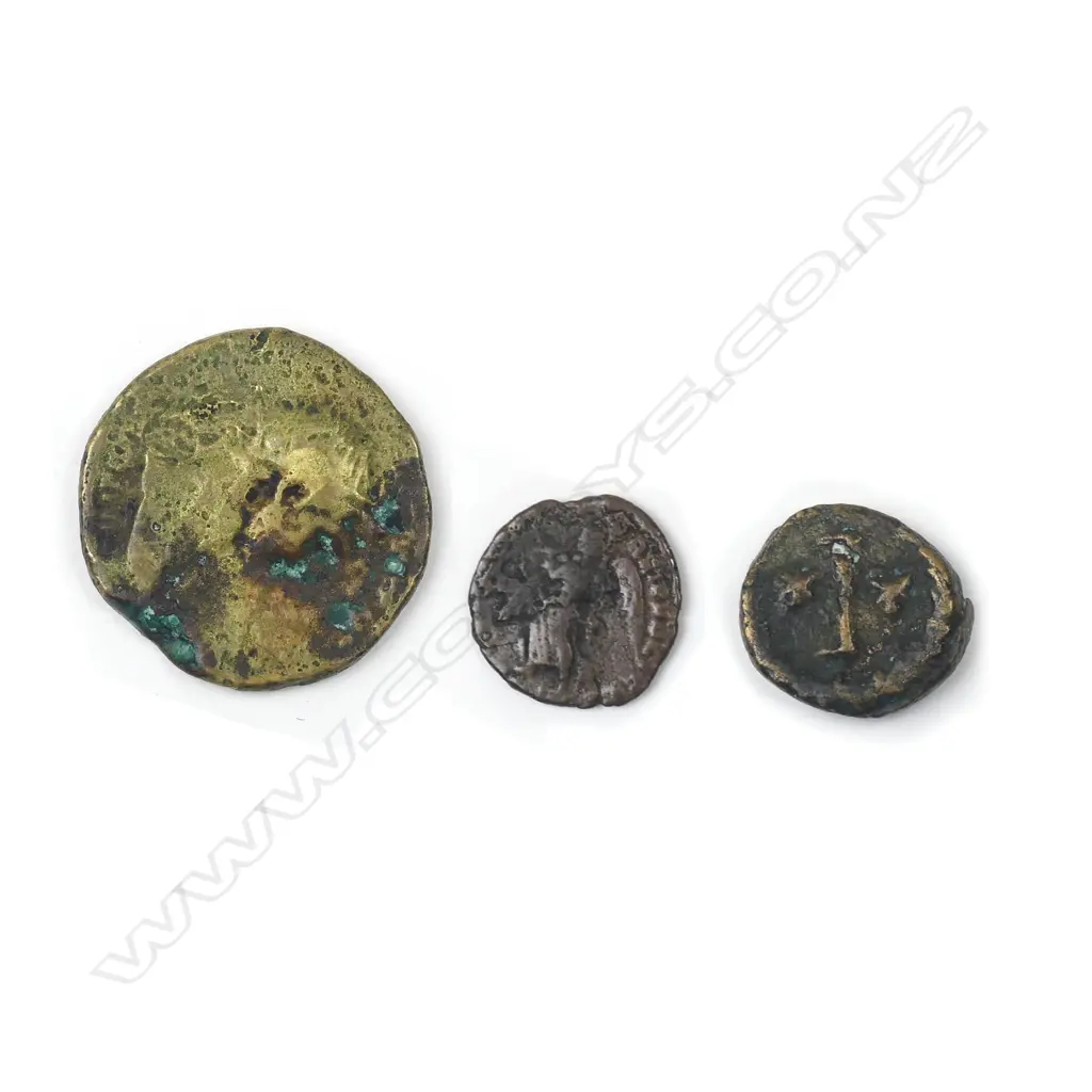 Three Roman coins Image 1++