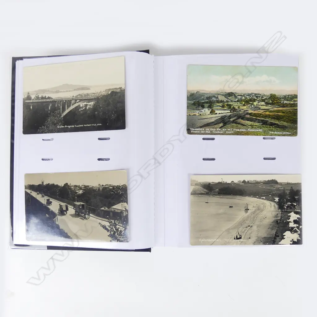 A large album of Auckland postcards Image 1++