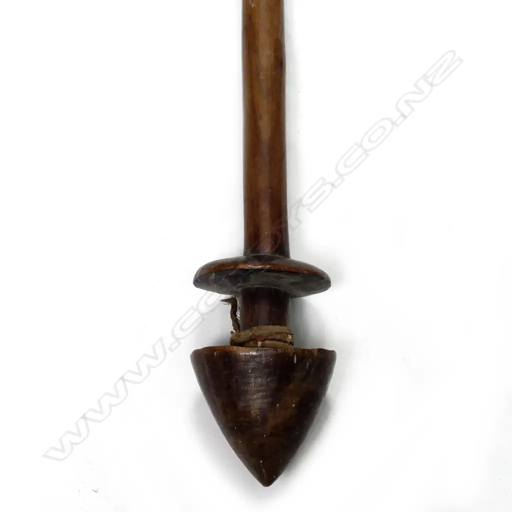 A New Hebrides/Vanuatu iron trade axe hafted on a wooden club handle Image 1++
