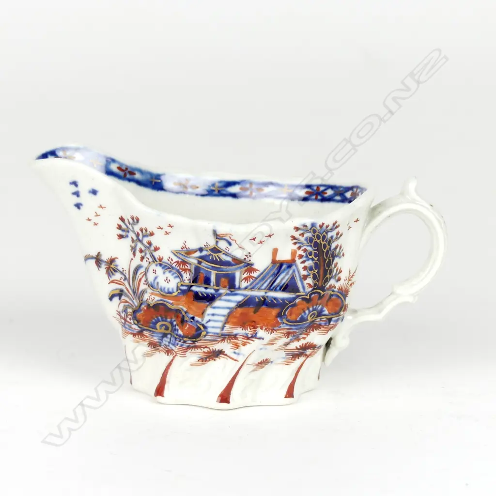 An 18thC English Seth Pennington (Liverpool) porcelain cream boat Image 1++