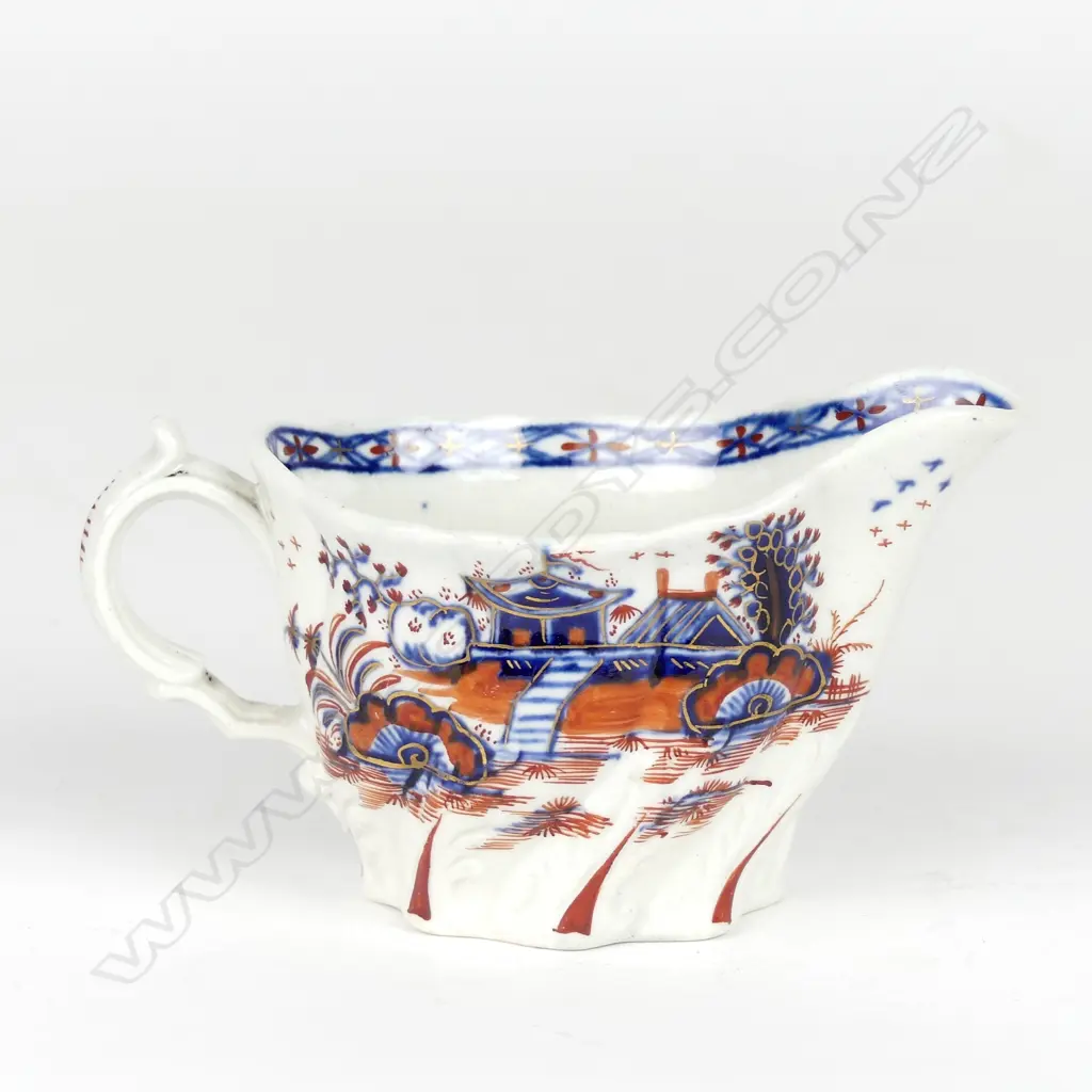 An 18thC English Seth Pennington (Liverpool) porcelain cream boat Image 1++