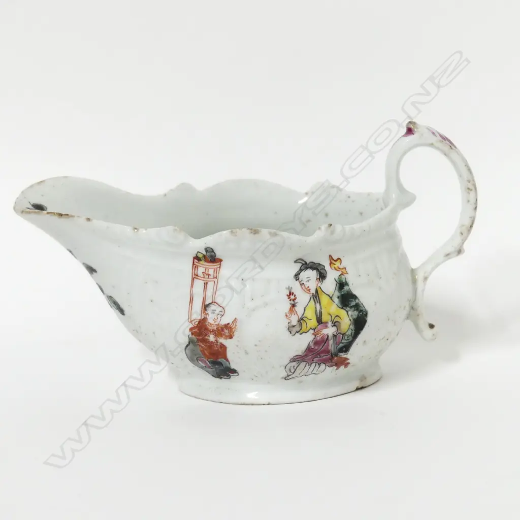An 18thC Philip Christian (Liverpool) porcelain cream boat Image 1++
