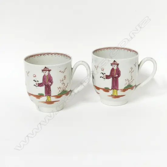 A pair of 18thC John & Seth Pennington (Liverpool) coffee cups