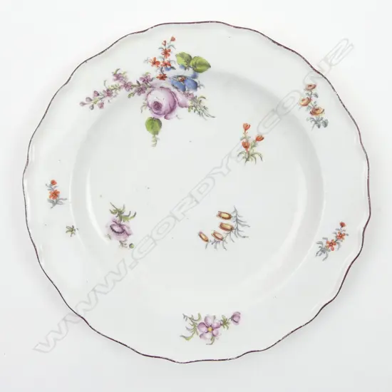 A mid-18thC Chelsea porcelain circular dish