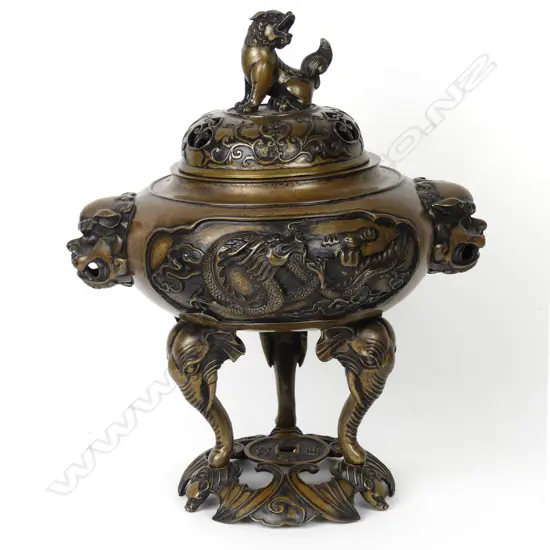 A Chinese bronze censer