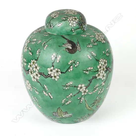 A Chinese famille vert ginger jar