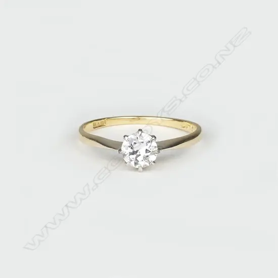 An 18ct gold and diamond solitaire ring