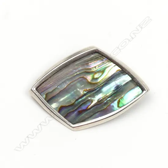 A c.1960 Aatahua silver and paua designer brooch