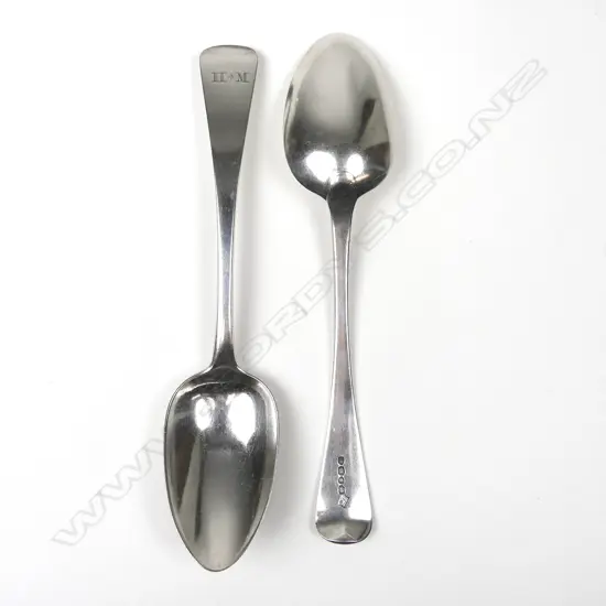 A pair of George IV silver table spoons