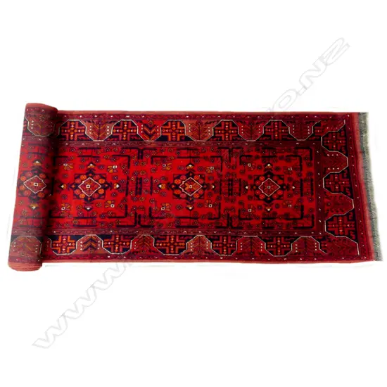 An Afghan Andkhoi hand knotted runner