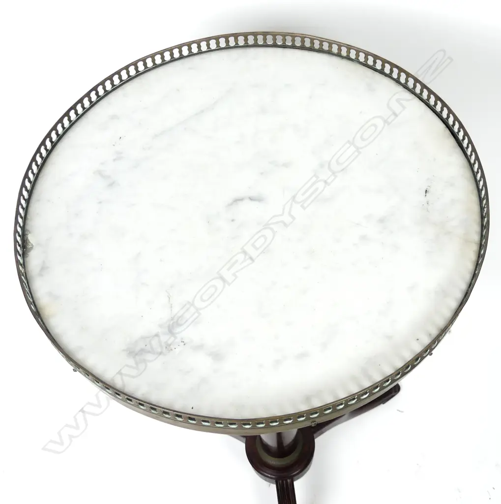 A Regency marble top mahogany wine table Image 1++