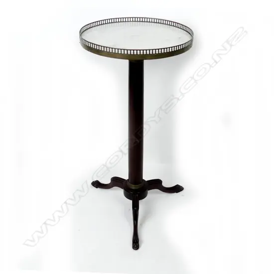A Regency marble top mahogany wine table