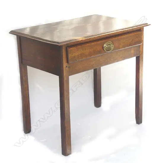 A Georgian oak side table