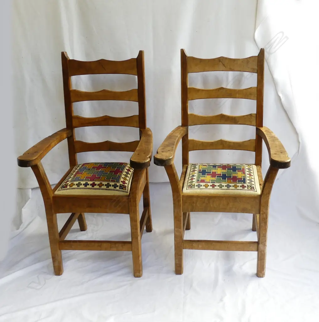 Two Chapman Taylor open elbow chairs Image 1++