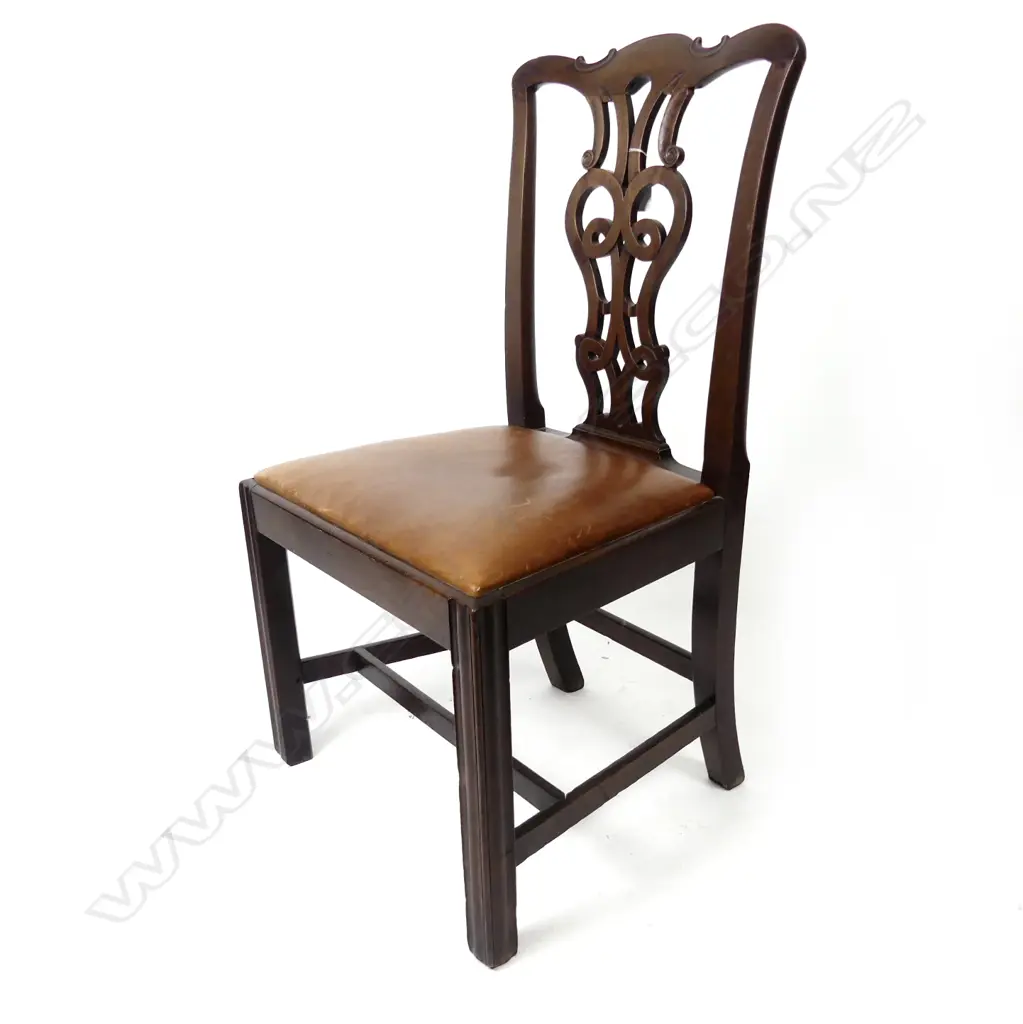 George III mahogany Chippendale side chair Image 1++