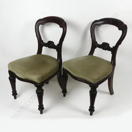 A set of six mahogany 'Admiralty' style balloon back dining chairs