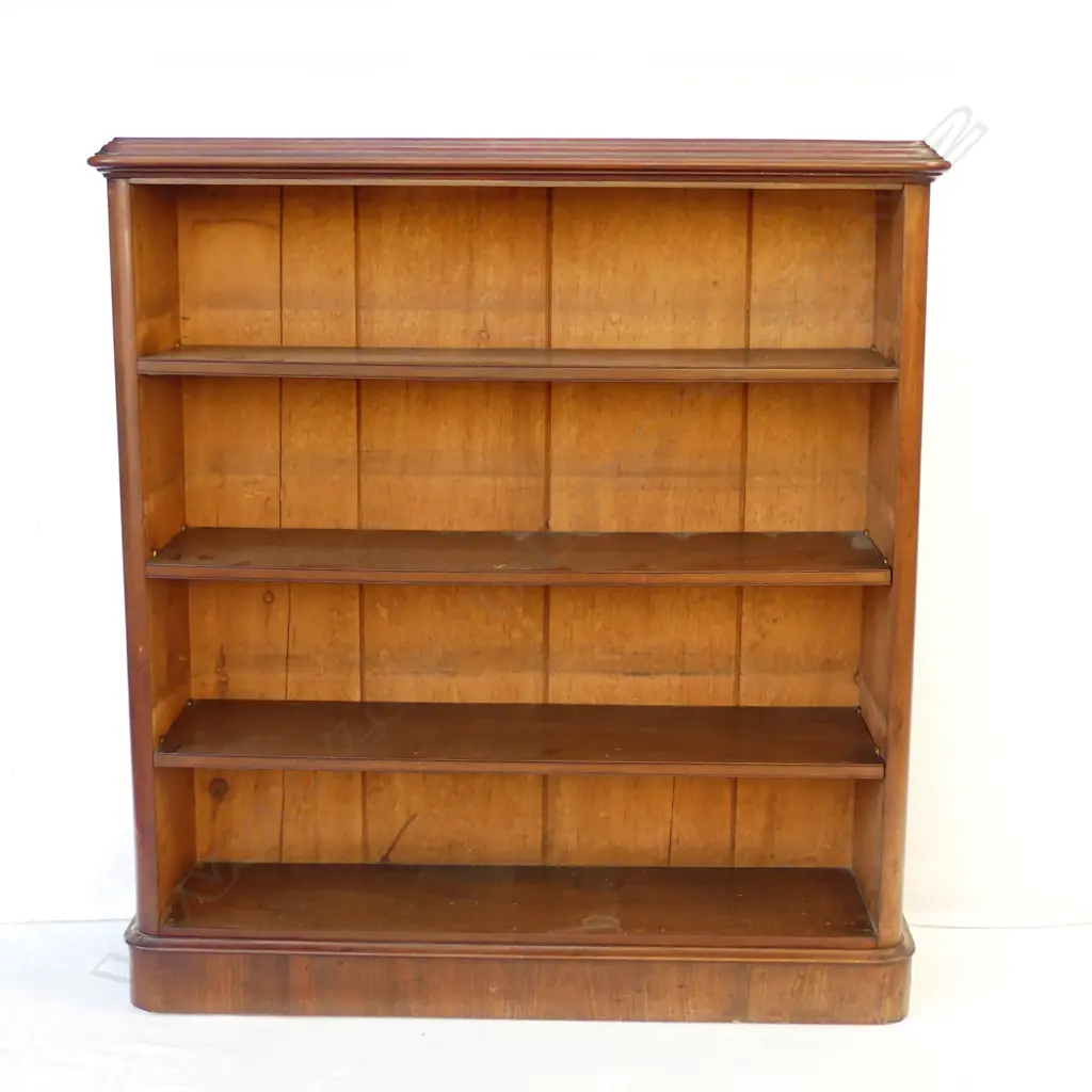 A Victorian mahogany freestanding open bookcase Image 1++