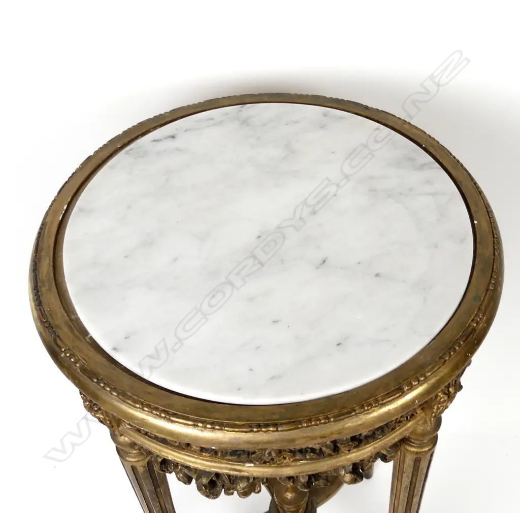 A French style gilt and marble jardinière stand Image 1++
