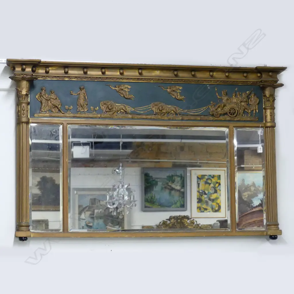 A Victorian overmantel mirror Image 1++