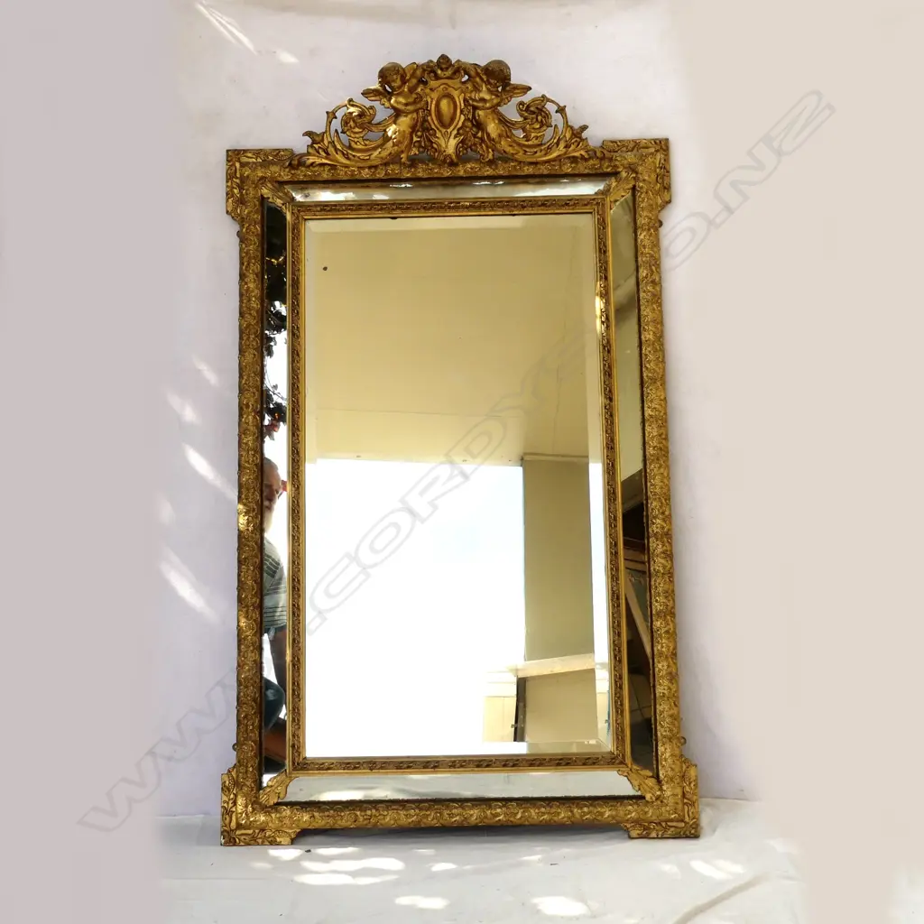 A 19thC cushion mirror Image 1++